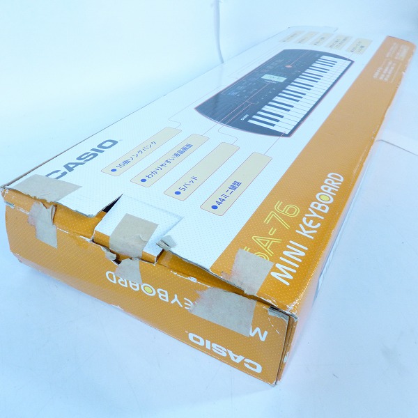 実際に弊社で買取させて頂いた★【動作確認済】 CASIO/カシオ  44鍵盤  ミニキーボード SA-76 ブラック&オレンジ ACアダプター付きの画像 9枚目