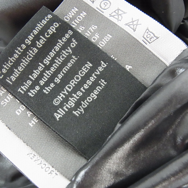 実際に弊社で買取させて頂いたHYDROGEN×DUVETICA/ハイドロゲン×デュベティカ ブラックカモ ダウンベスト 21D002/50の画像 5枚目