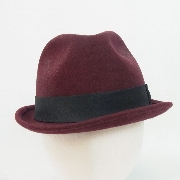 実際に弊社で買取させて頂いたCA4LA/カシラ×HOWL コラボ メルトンウール 中折ハット Mの画像 1枚目