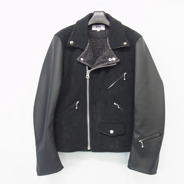実際に弊社で買取させて頂いたeYe COMME des GARCONS JUNYA WATANABE MAN/ジュンヤワタナベ 16AW ダブルライダースジャケット S