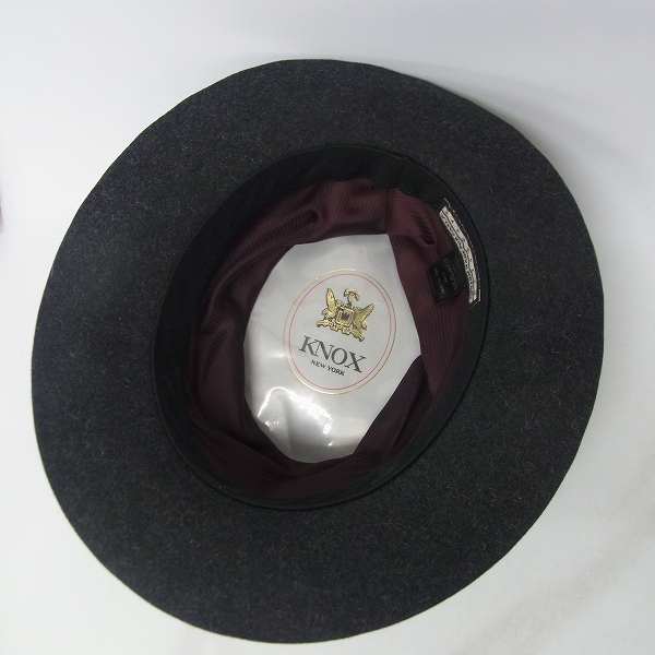 実際に弊社で買取させて頂いたCA4LA/カシラ KNOX/ノックス ラビットファー 100% 中折れハット の画像 4枚目