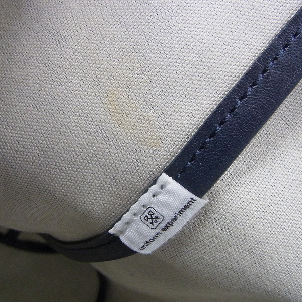実際に弊社で買取させて頂いたuniform experiment/ユニフォームエクスペリメント UEロゴ/チェーンプリント トートバッグの画像 5枚目