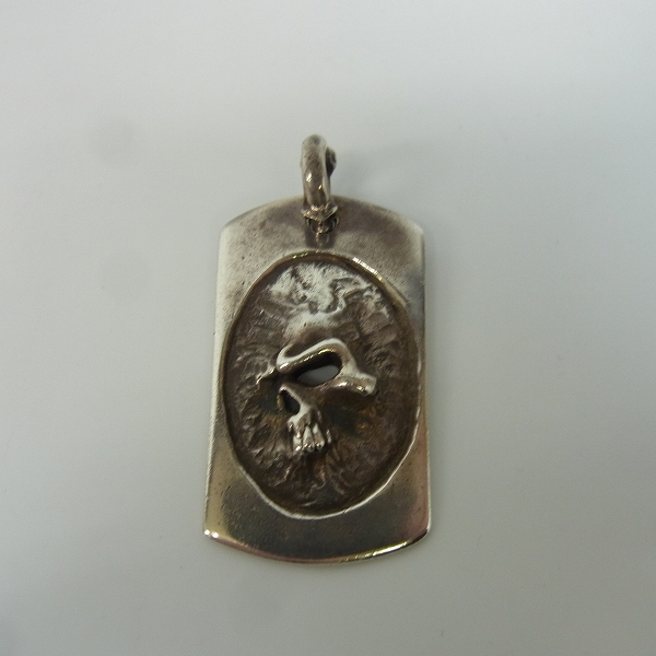実際に弊社で買取させて頂いたTHIRTEEN DESIGNS/サーティーンデザインズ スカル ドッグタグ ペンダントの画像 1枚目