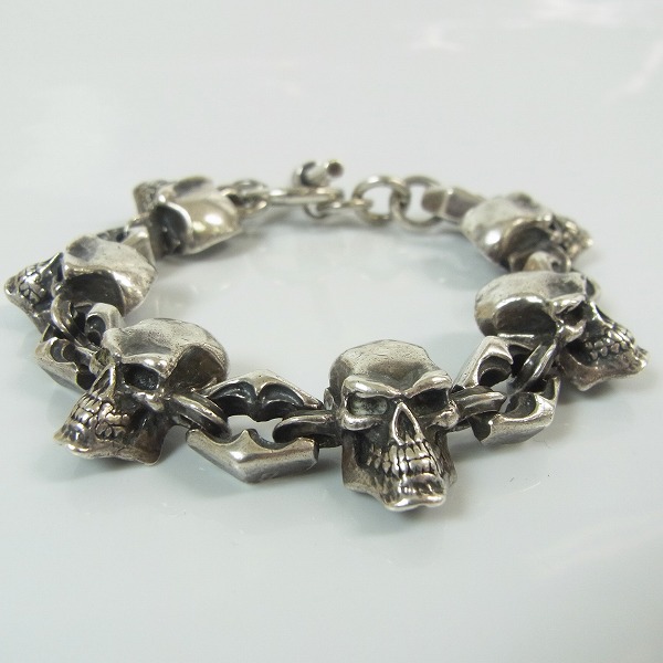 実際に弊社で買取させて頂いたCRAZY PIG/クレイジーピッグ スカルリンクブレスレット