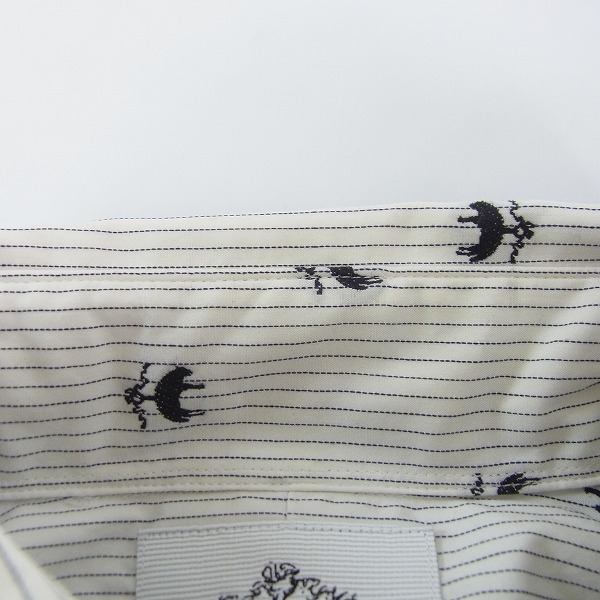 実際に弊社で買取させて頂いたBlack Fleece By Brooks Brothers ストライプ×ロゴ刺繍 ボタンダウンシャツ BB0の画像 5枚目