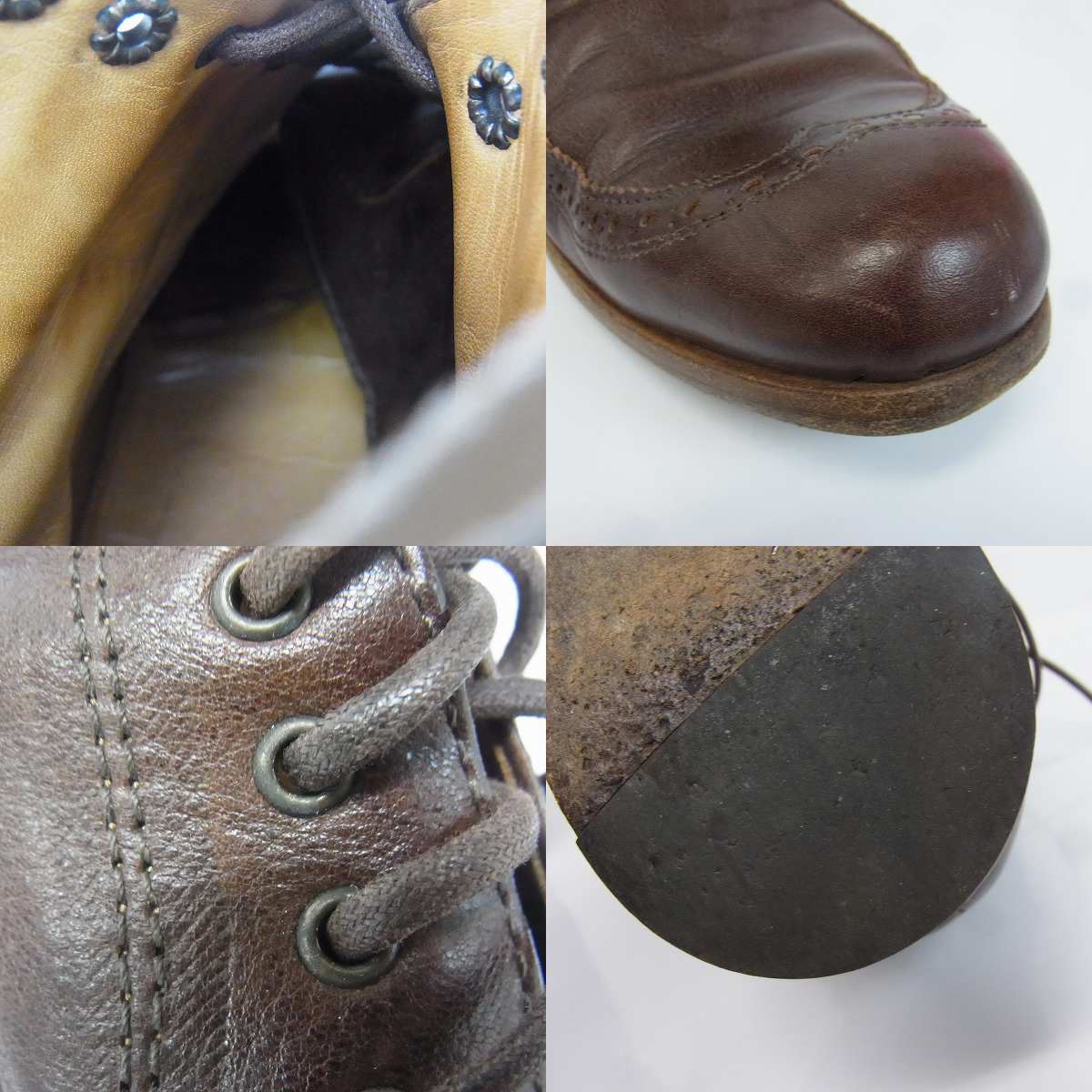 実際に弊社で買取させて頂いたEDIFICE/エディフィス RINGHIO レザーブーツ 1152/40の画像 6枚目