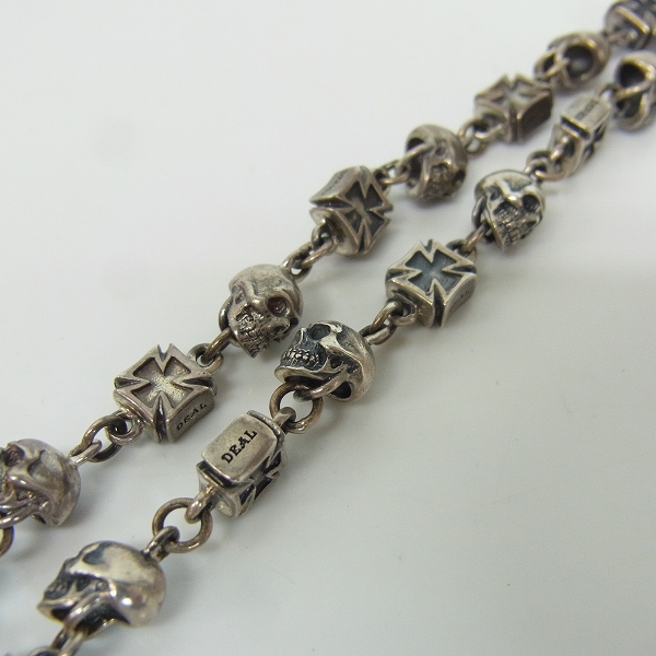 実際に弊社で買取させて頂いたDEAL DESIGN/ディールデザイン スカルズ＆クロス チェーン 45cmの画像 1枚目
