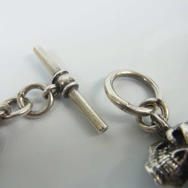 実際に弊社で買取させて頂いたCRAZY PIG/クレイジーピッグ スカルリンクブレスレットの画像 5枚目