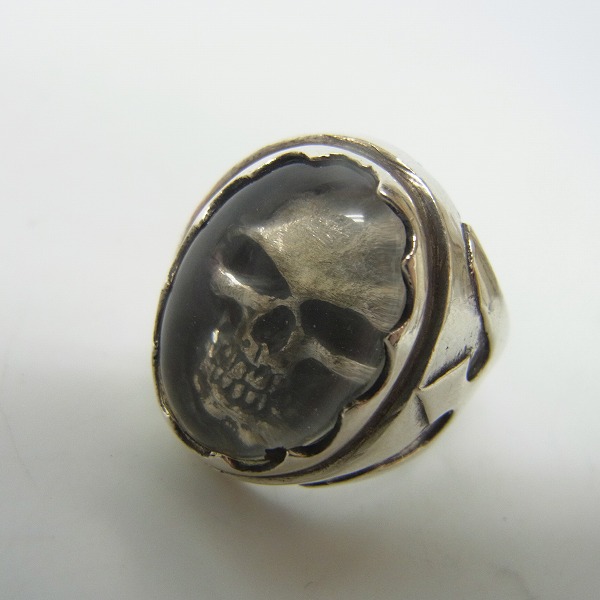 実際に弊社で買取させて頂いたCRAZYPIG/クレイジーピッグ クリスタルスカルリング 14号