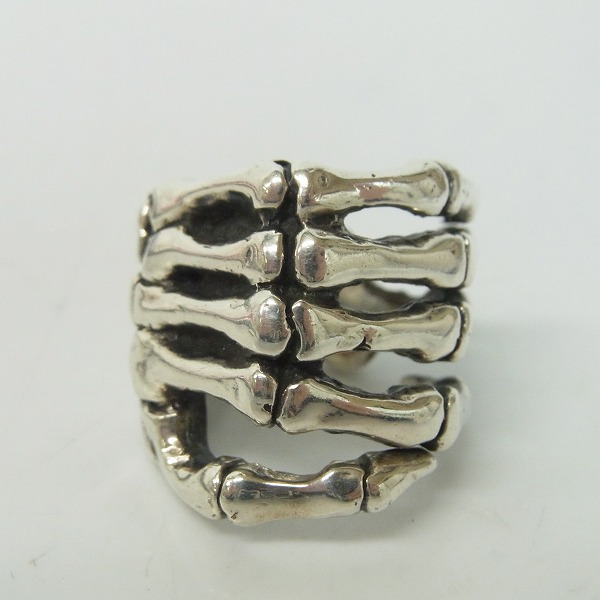 実際に弊社で買取させて頂いたCRAZY PIG/クレイジーピッグ BONE HAND/ボーンハンド リング 8.5号の画像 1枚目