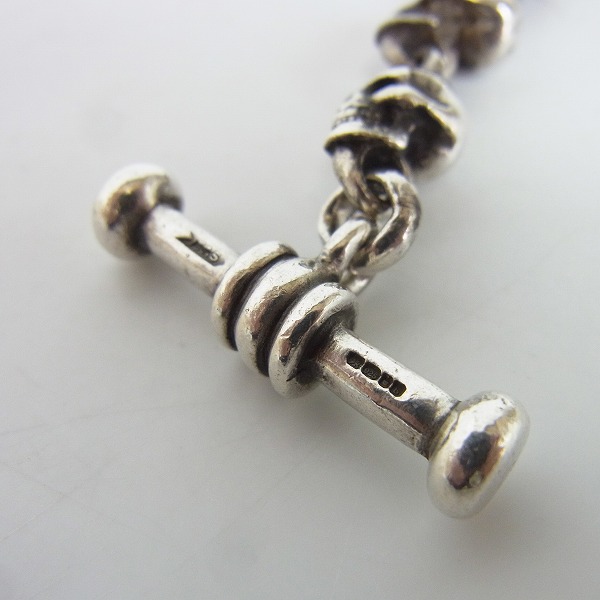 実際に弊社で買取させて頂いたCRAZY PIG/クレイジーピッグ スカルリンク ブレスレット/11リンクの画像 2枚目