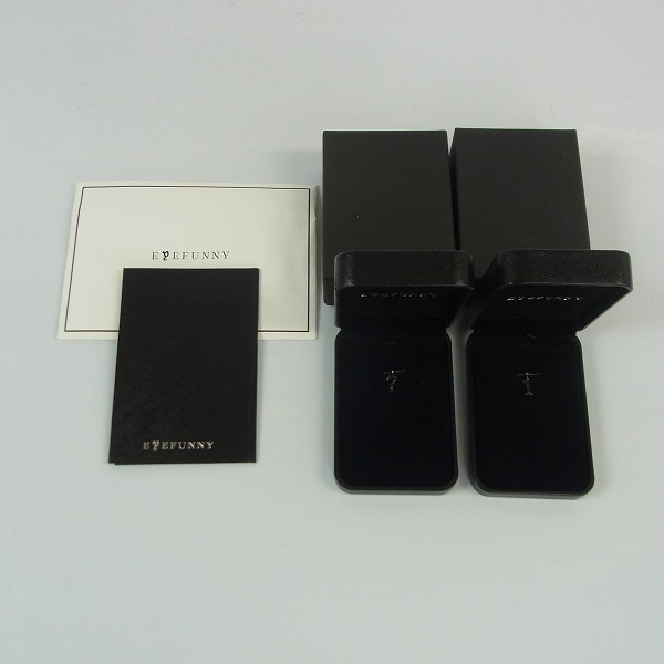 実際に弊社で買取させて頂いたEYEFUNNY/アイファニー K18/750 ナンバー NO.1/NO.7 チャーム ブラックダイヤ ロジウム加工 HNBD001B/HNBD007B 2点セットの画像 7枚目