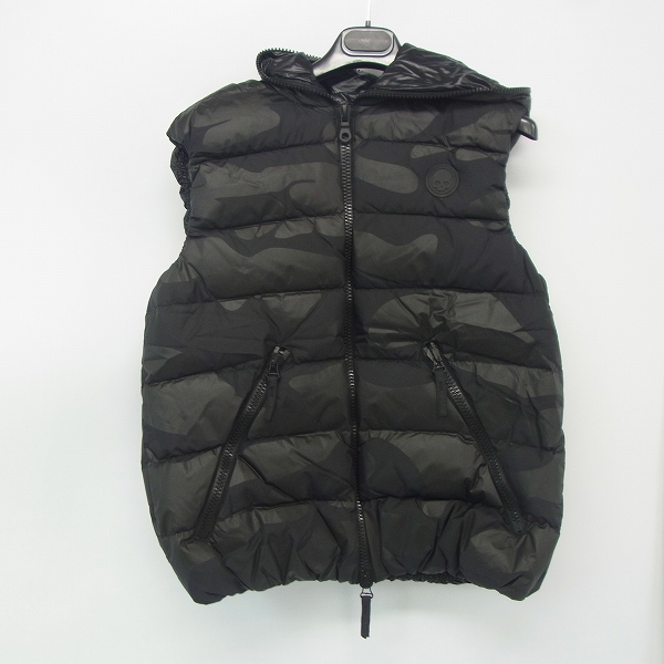 実際に弊社で買取させて頂いた【未使用】HYDROGEN×DUVETICA/ハイドロゲン×デュベティカ   ブラックカモ ダウンベスト 21D002/50