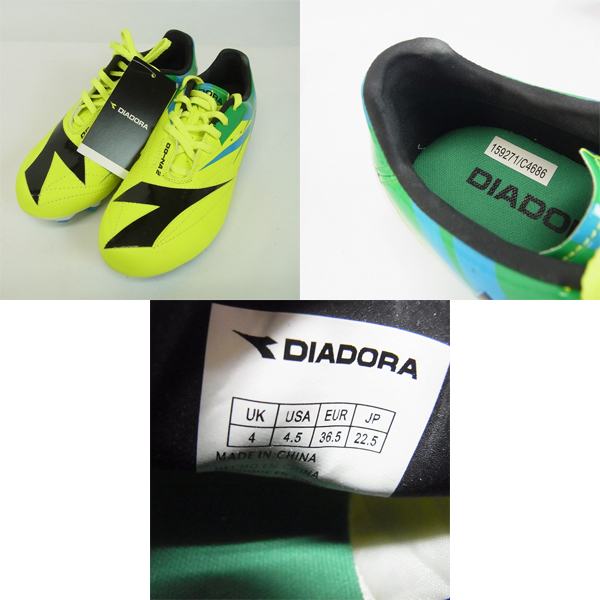実際に弊社で買取させて頂いたDIADORA/ディアドラ DD-NA 2 R LPU JR/ELEVEN TF JR J他 サッカー/ジュニアスパイク 22.5/3足セットの画像 3枚目