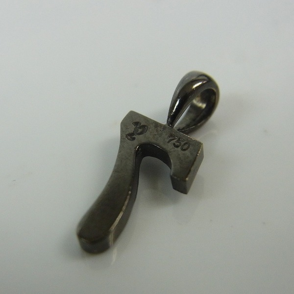 実際に弊社で買取させて頂いたEYEFUNNY/アイファニー K18/750 ナンバー NO.1/NO.7 チャーム ブラックダイヤ ロジウム加工 HNBD001B/HNBD007B 2点セットの画像 5枚目