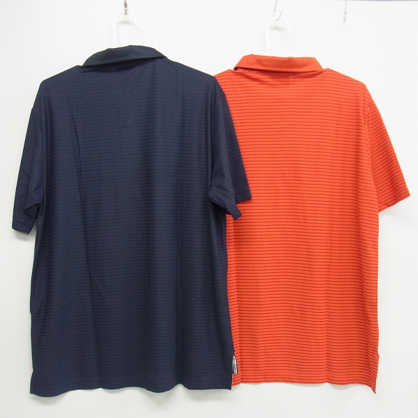 実際に弊社で買取させて頂いたlecoqsportif/ルコックスポルティフ ゴルフコレクション ゴルフウェア ボーダー ポロシャツ 紺/赤 2点セット Lの画像 1枚目