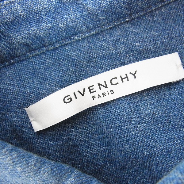実際に弊社で買取させて頂いたGIVENCHY/ジバンシー 17AW スターパッチ デニムシャツ/XSの画像 2枚目