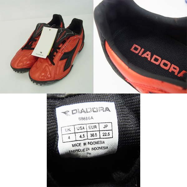 実際に弊社で買取させて頂いたDIADORA/ディアドラ DD-NA 2 R LPU JR/ELEVEN TF JR J他 サッカー/ジュニアスパイク 22.5/3足セットの画像 1枚目