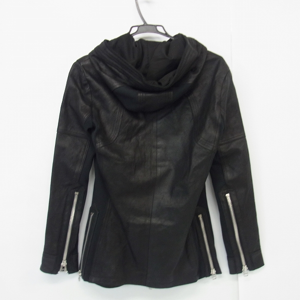 実際に弊社で買取させて頂いた【未使用】NOID./ノーアイディー コーティング加工/スウェードレザー/フーデッドジャケット 437030-497L/2の画像 1枚目