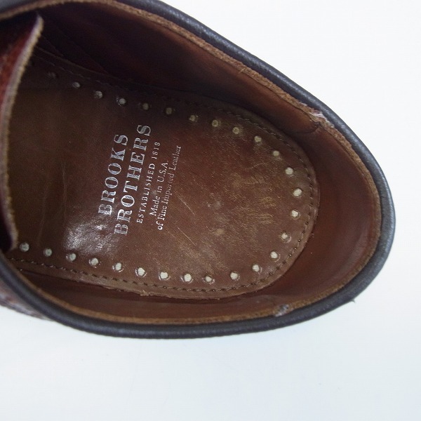 実際に弊社で買取させて頂いたBrooks Brothers/ブルックスブラザーズ ウィングチップ シューズ 76131026/8.5の画像 4枚目