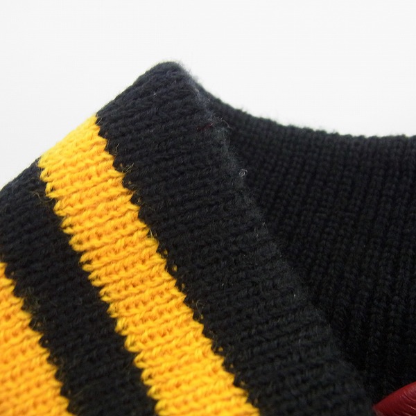 実際に弊社で買取させて頂いたGOLDEN BEAR/ゴールデンベア×HIGH STANDARD/ハイスタンダード ハリラン別注/袖レザースタジャン/Mの画像 5枚目