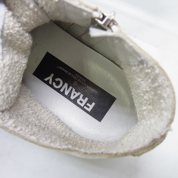 実際に弊社で買取させて頂いたGOLDEN GOOSE/ゴールデングース FRANCY/フランシー サイドジップ ハイカットスニーカー/44の画像 4枚目