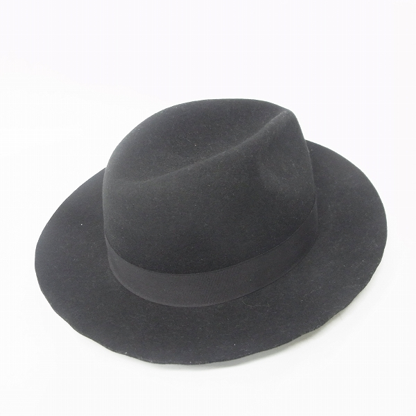 実際に弊社で買取させて頂いたCA4LA/カシラ KNOX/ノックス ウール 100% 中折ハット ブラックの画像 2枚目