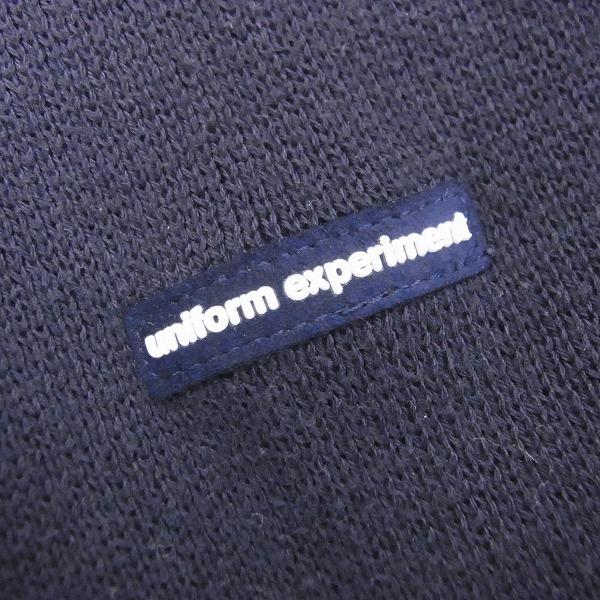 実際に弊社で買取させて頂いたuniform experiment/ユニフォームエクスペリメント 袖柄切替 ウール ニット UE-150095/1の画像 2枚目