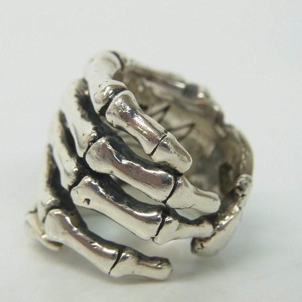 実際に弊社で買取させて頂いたCRAZY PIG/クレイジーピッグ BONE HAND/ボーンハンド リング 8.5号の画像 2枚目