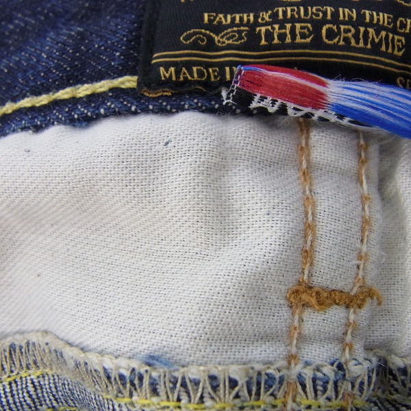 実際に弊社で買取させて頂いたCRIMIE/クライミー ストレート デニムパンツ 30/32 2点セットの画像 5枚目