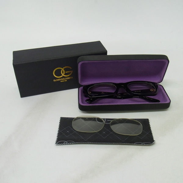 実際に弊社で買取させて頂いたOLIVER GOLDSMITH/オリバーゴールドスミス 眼鏡/メガネフレーム VICE CONSUL-S Neroの画像 6枚目