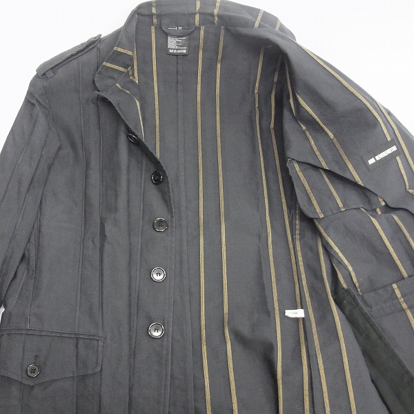 実際に弊社で買取させて頂いたAnn Demeulemeester/アンドゥムルメステール 裏ストライプ ロングコート Mの画像 7枚目