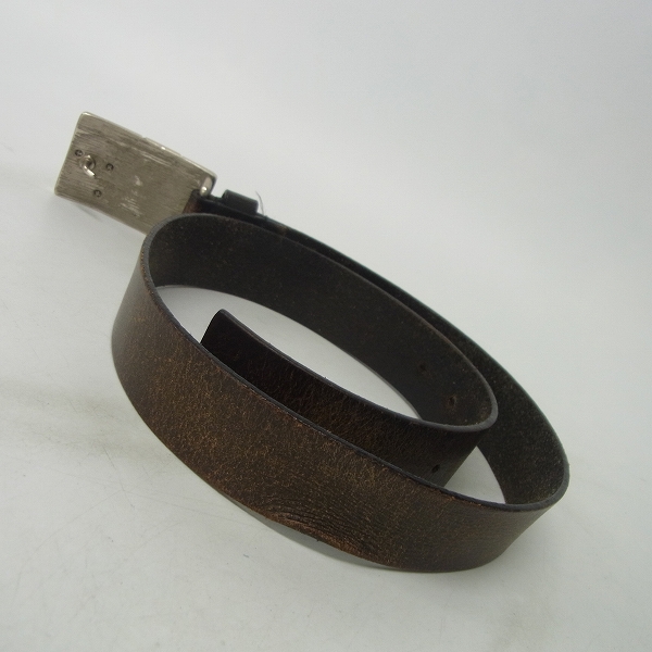 実際に弊社で買取させて頂いたARMANI EXCHANGE/アルマーニエクスチェンジ ロゴ  レザーベルト/30の画像 3枚目