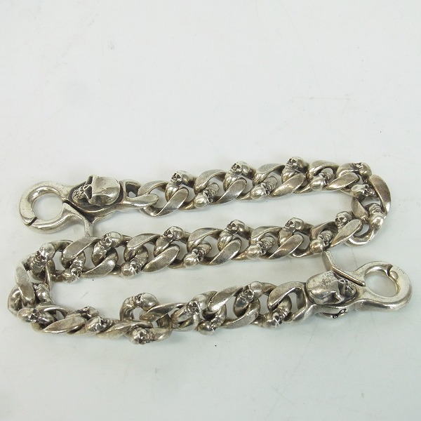 実際に弊社で買取させて頂いた[ギャラ付]STANLEY GUESS/スタンリーゲス 2クリップ ファンシースカルリンク ウォレットチェーンの画像 5枚目