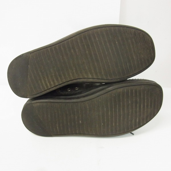 実際に弊社で買取させて頂いたRICK OWENS/リックオウエンス レースアップ ハイカット レザー スニーカー 39596/38の画像 2枚目