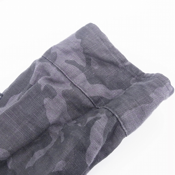 実際に弊社で買取させて頂いたjunhashimoto/ジュンハシモト シワ加工 カムフラ柄 リネンシャツ チャコール/Mの画像 6枚目