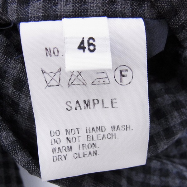 実際に弊社で買取させて頂いたVALLIS by FACTOTUM/ヴァリスバイファクトタム チェック柄 1B テーラードジャケット/46の画像 3枚目