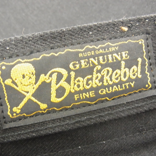 実際に弊社で買取させて頂いた【未使用】RUDE GALLERY/ルードギャラリー Black Rebel　デニムパンツ/W28/L32の画像 2枚目
