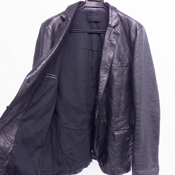 実際に弊社で買取させて頂いたjunhashimoto/ジュンハシモト レザー テーラードジャケット JKT013 WCF03/4の画像 2枚目