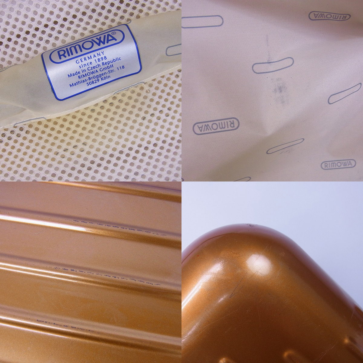 実際に弊社で買取させて頂いたRIMOWA/リモワ SALSA AIRサルサエアー/4輪 /84L/インカゴールド/823.70の画像 3枚目