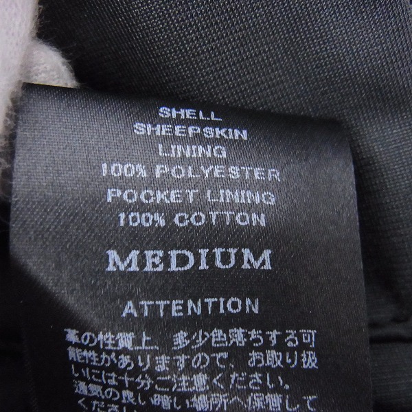 実際に弊社で買取させて頂いた【未使用】RG BLACK REBEL/ルードギャラリーブラックレベル '77 シングルライダース Mの画像 3枚目