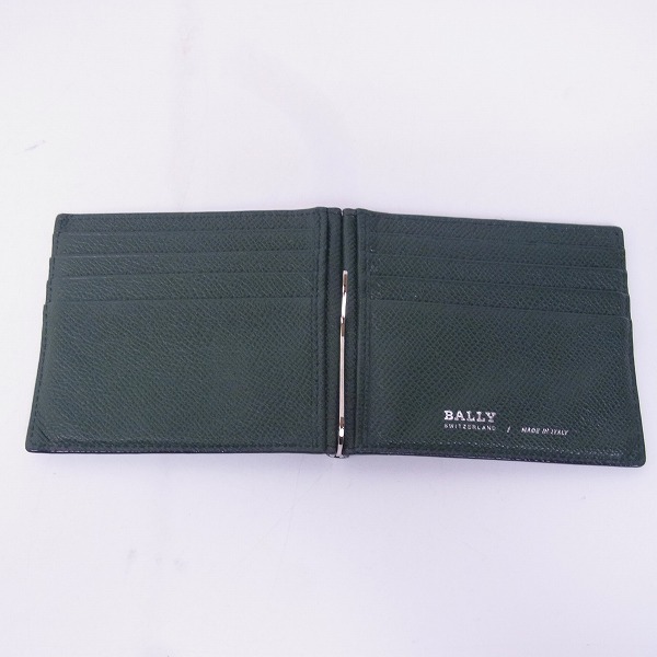 実際に弊社で買取させて頂いたBALLY/バリー レザー 二つ折り財布/ウォレット マネークリップ付きの画像 2枚目