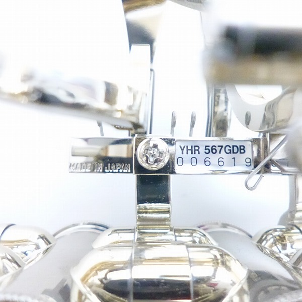 実際に弊社で買取させて頂いた★YAMAHA/ヤマハ YHR-567GDB ゴールドブラス フルダブルホルン ベルカット マウスピース/ハードケース付の画像 1枚目