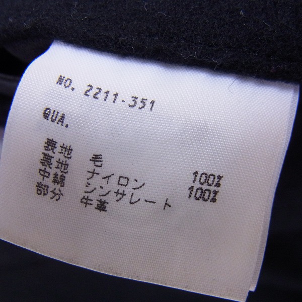 実際に弊社で買取させて頂いたLAD MUSICIAN/ラッドミュージシャン 牛革切替/ウール100% スタジャン 2211-351/42の画像 3枚目