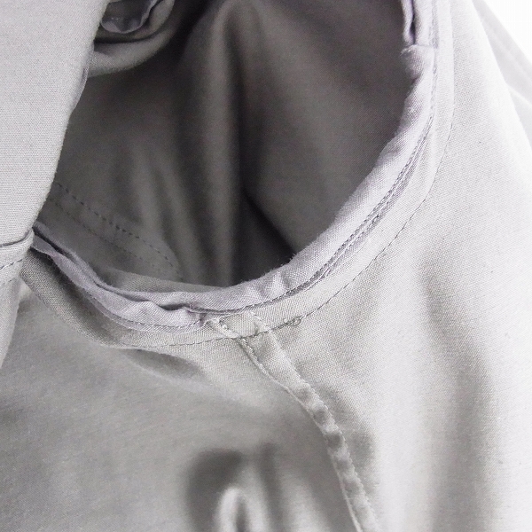 実際に弊社で買取させて頂いたjunhashimoto/ジュンハシモト POWERED CLOTH ジップアップ コート カーキの画像 6枚目