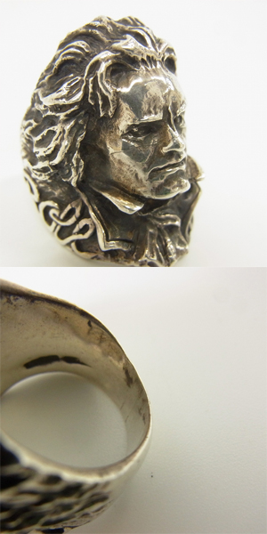 実際に弊社で買取させて頂いた【ギャラ付】CRAZY PIG DESIGNS/クレイジーピッグ ベートーベンリング の画像 7枚目