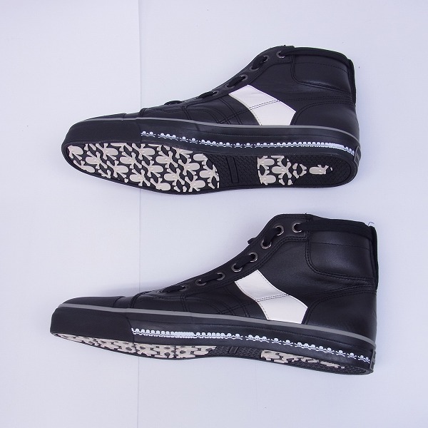 実際に弊社で買取させて頂いたHIROMU TAKAHARA/ヒロムタカハラ センタージップスカルライン ハイカットスニーカー 42の画像 3枚目