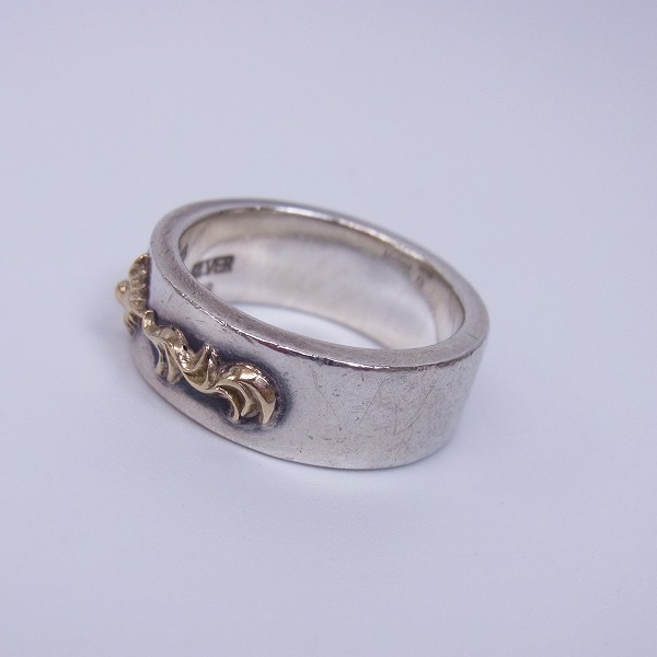 実際に弊社で買取させて頂いたARIZONA FREEDOM/アリゾナ フリーダム NO.12 K18 太陽神付 唐草模様 リング/15～15.5号の画像 2枚目