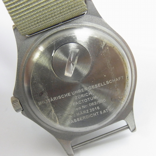 実際に弊社で買取させて頂いたFACTOTUM×MWC/ファクトタム×ミリタリーウォッチカンパニー ミリタリーウォッチ 腕時計の画像 3枚目