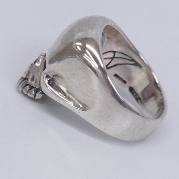 実際に弊社で買取させて頂いた【ギャランティ有り】CRAZY PIG/クレイジーピッグ スモールエビルスカルリング/19号の画像 2枚目